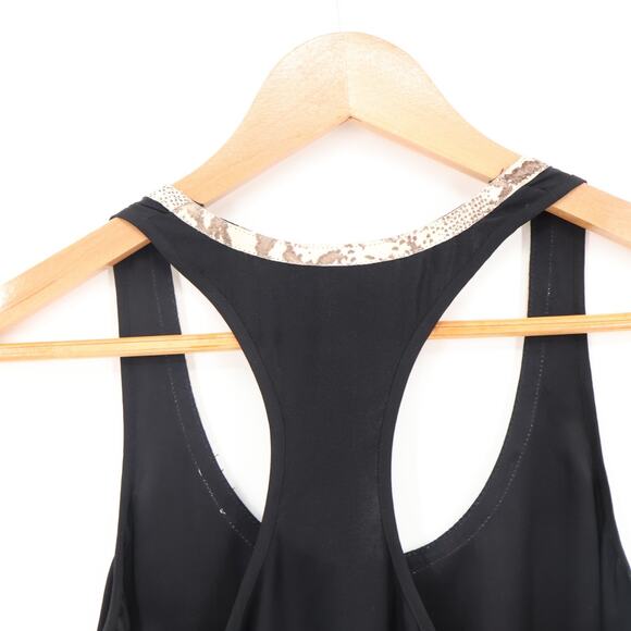 Parker Silk Black Racerback Tank Top Womens Indie Sleaze Retro Snakeskin Size XS - Picture 7 of 8